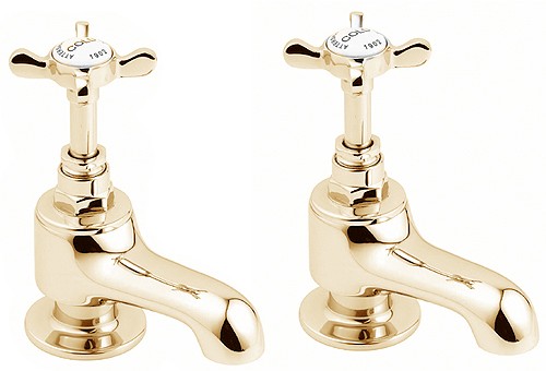 Additional image for Bath Taps (Pair, Gold).