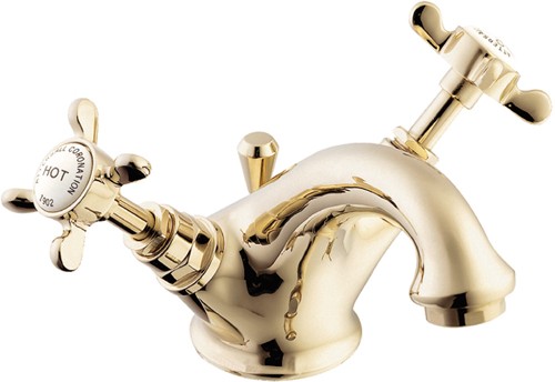 Additional image for Mono Basin Mixer Tap With Pop Up Waste (Gold).