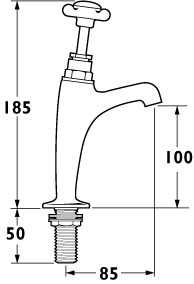 Additional image for BS1010 High Neck Sink Taps (Pair, Chrome)