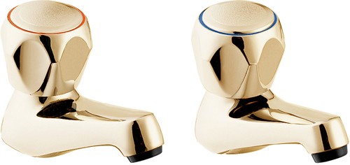 Additional image for Basin Taps (Gold, Pair).