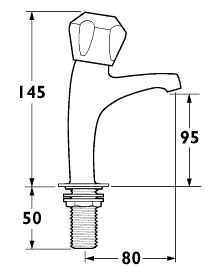 Additional image for High Neck Sink Taps with Round Profile (pair).