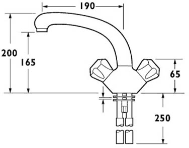 Additional image for Dual Flow Kitchen Tap With Swivel Spout (Chrome)