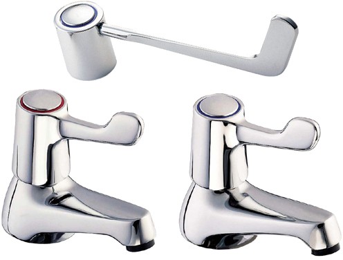 Additional image for Lever Bath Taps With 6" Long Handles (Pair).