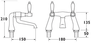 Additional image for Bath Filler Tap (Chrome).