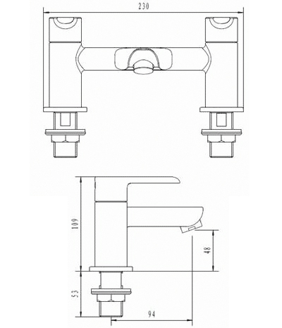 Additional image for Bath Filler Tap (Chrome).