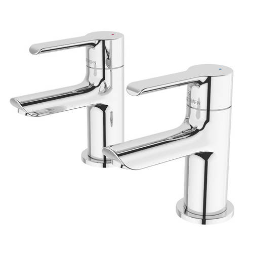 Additional image for Pillar Bath Taps (Pair, Chrome).