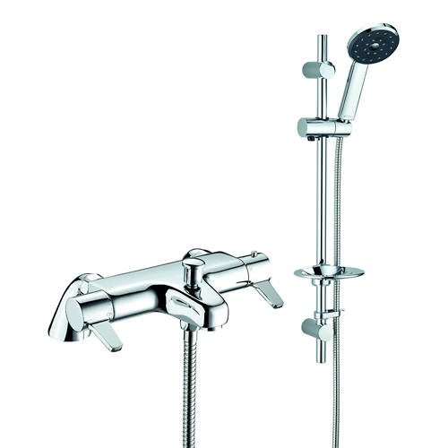 Additional image for Satinjet Thermostatic Bath Shower Mixer Tap & Slide Rail Kit.