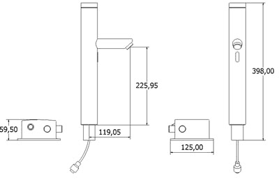 Additional image for High Rise Electronic Basin Sensor Tap (Battery Or Mains Powered).