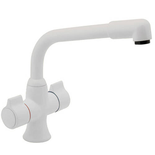 Additional image for Sauris Dual Flow Kitchen Tap, Swivel Spout (White).