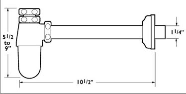 Additional image for 1 1/4" Bottle Trap (Gold).