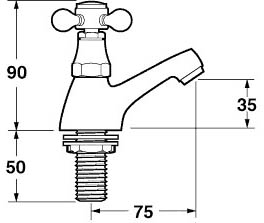 Additional image for Basin Taps (Pair, Gold).