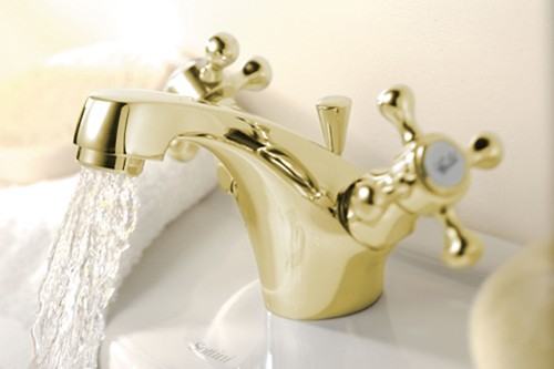 Additional image for Mono Basin Mixer Tap With Pop Up Waste (Gold).