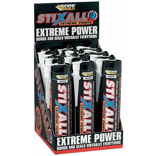 Additional image for STIXALL 12 x Extreme Power Sealant & Adhesive (12 Tubes, White).