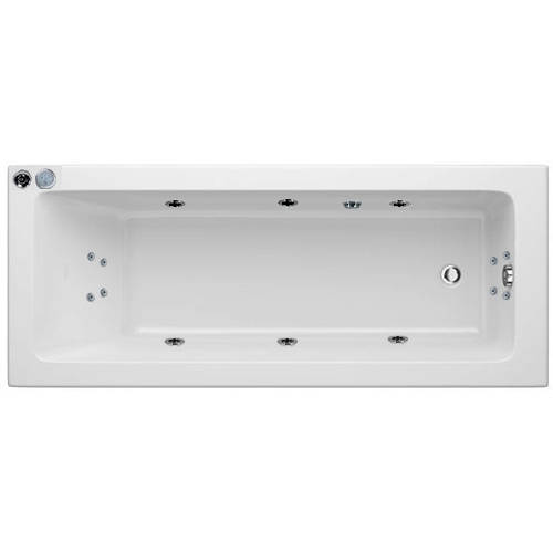 Additional image for Solarna Single Ended Turbo Whirlpool Bath With 14 Jets (1675x700mm)