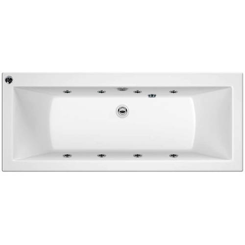 Additional image for Solarna Double Ended Whirlpool Bath With 8 Jets (1700x700mm).