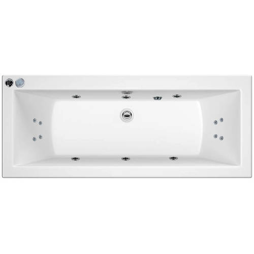 Additional image for Solarna Double Ended Turbo Whirlpool Bath With 14 Jets (1800x800mm)