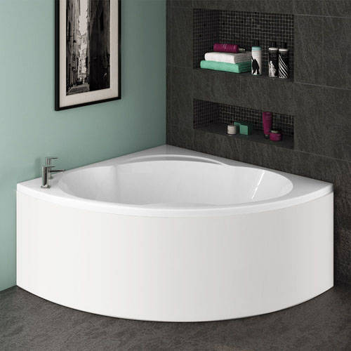 Additional image for Laguna Corner Whirlpool Bath With 8 Jets & Panel, 1200x1200mm.