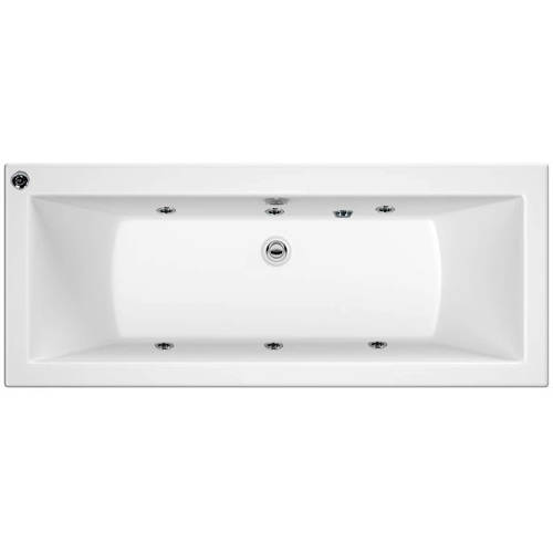Additional image for Solarna Double Ended Whirlpool Bath With 6 Jets (1700x800mm).