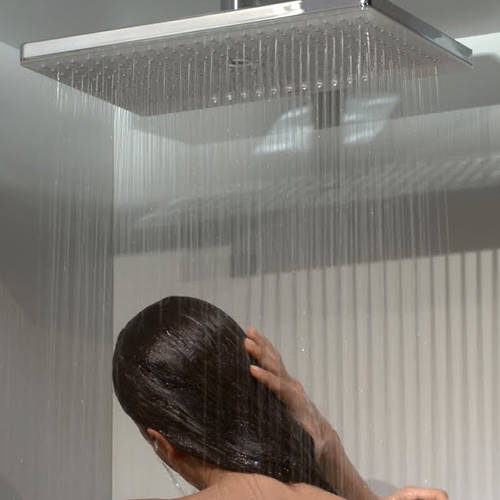 Additional image for Rainmaker 1 Jet Shower Head & Arm (460mm, White & Chrome).