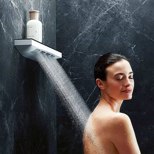 Additional image for Rainfinity Shoulder Shower With Shelf & 1 Jet (Matt White)