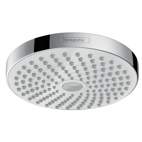 Additional image for Croma Select S 180 2 Jet Shower Head (180mm, White & Chrome).