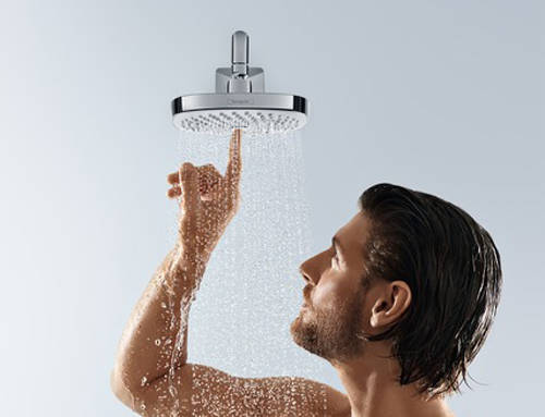 Additional image for Croma Select E 180 2 Jet Shower Head (180x180, White & Chrome).