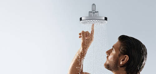 Additional image for Croma Select E 180 2 Jet Eco Shower Head (White & Chrome).