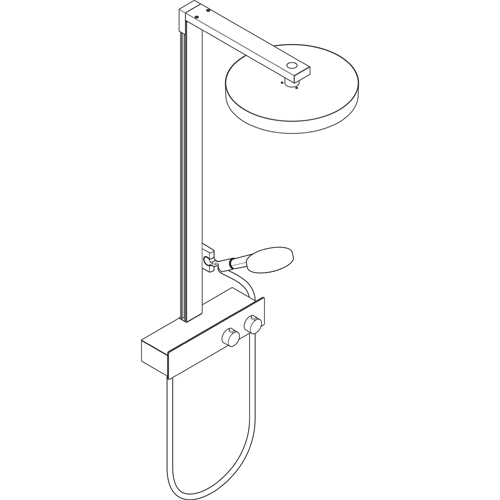 Additional image for Rainfinity Showerpipe 360 1jet with ShowerTablet 350 (Chrome)