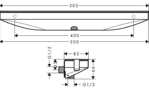 Additional image for Rainfinity Wall Outlet With Holder & Shelf (RH, Chrome)