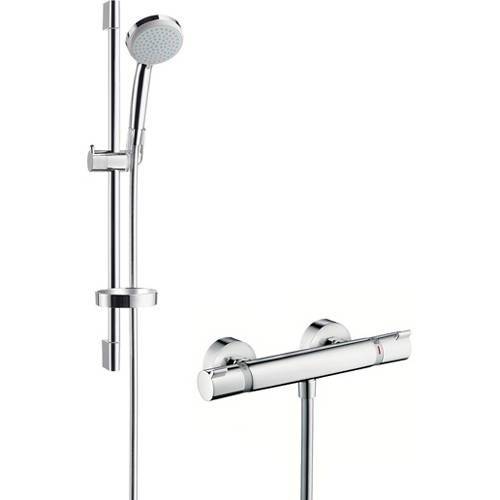 Additional image for Ecostat Combi Bar Shower Set With 650mm Slide Rail Kit.