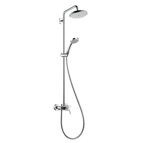 Additional image for Croma 220 Air 1 Jet Showerpipe Pack With Lever Handle (Chrome).