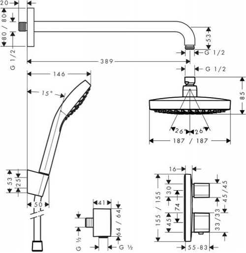 Additional image for Design Shower Set & Croma Select E / Ecostat E.