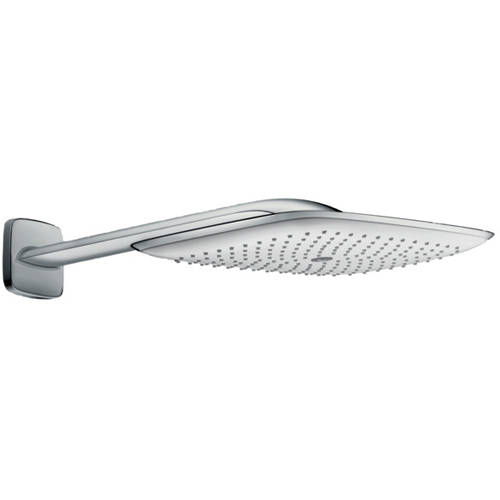 Additional image for PuraVida 400 Shower Head & Wall Arm (390x260, White & Chrome).