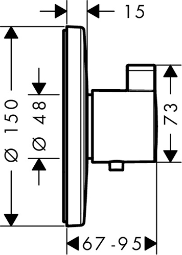 Additional image for Rainmaker 600mm 3 Jet Shower Head, LEDs & Valve (Chrome).