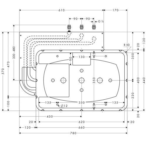 Additional image for Raindance Rainmaker 3 Jet Shower Head (680x460, Chrome).