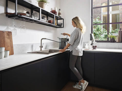 Additional image for M54 Kitchen Tap With Pull Out Spray & sBox (Stainless Steel).