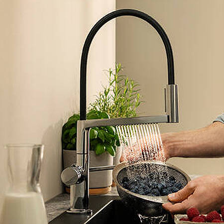 Additional image for Select M54 PowderSpray Kitchen Tap With 3 Jets (Semi-Pro, Chrome).