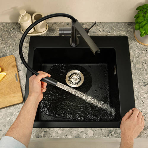 Additional image for Select M54 PowderSpray Kitchen Tap With 3 Jets (Semi-Pro, Br Black Chrome).