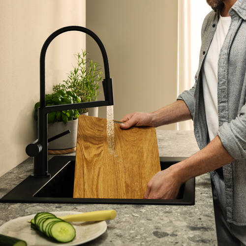 Additional image for Select M54 PowderSpray Kitchen Tap With 3 Jets (Semi-Pro, Matt Black).