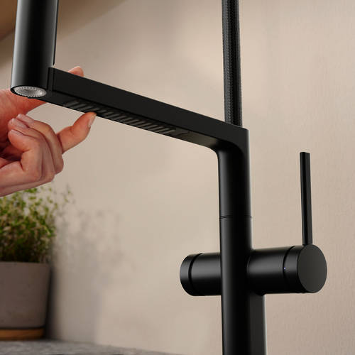 Additional image for Select M54 PowderSpray Kitchen Tap With 3 Jets (Semi-Pro, Matt Black).