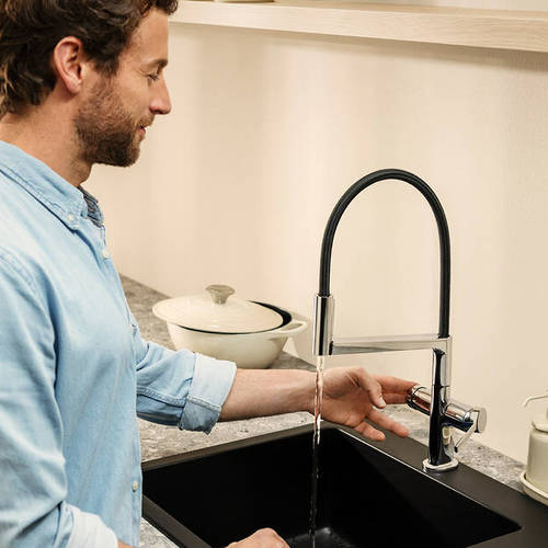 Additional image for Select M54 PowderSpray Kitchen Tap With 3 Jets (Semi-Pro, Stainless Steel).