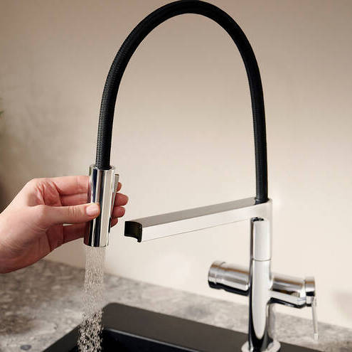 Additional image for Select M54 PowderSpray Kitchen Tap With 3 Jets (Semi-Pro, Stainless Steel).