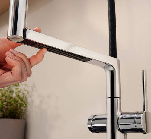 Additional image for Select M54 PowderSpray Kitchen Tap With 3 Jets (Semi-Pro, Stainless Steel).