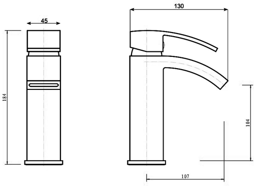 Additional image for Waterfall Mono Basin Mixer Tap With Click Clack Waste.