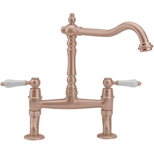 Additional image for Bexley Kitchen Tap With Dual Lever Controls (Copper).