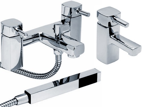 Additional image for Basin & Bath Shower Mixer Tap Set (Free Shower Kit).