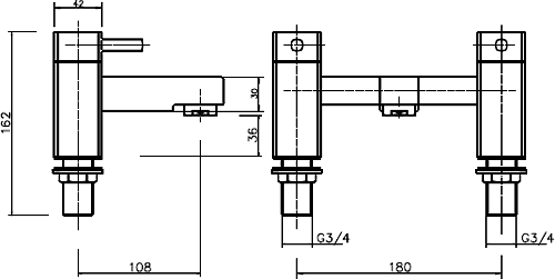 Additional image for Bath Filler Tap (Chrome).