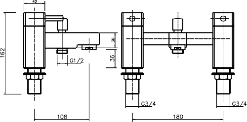 Additional image for Bath Shower Mixer Tap With Shower Kit (Chrome).