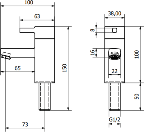 Additional image for Pair Of Basin Taps (Chrome).