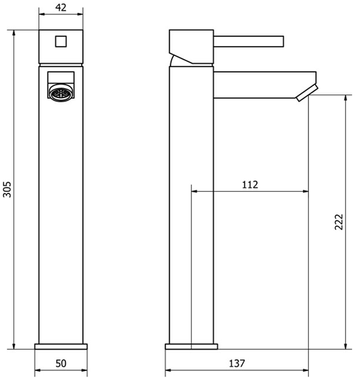 Additional image for High Rise Mono Mixer Tap (Chrome).